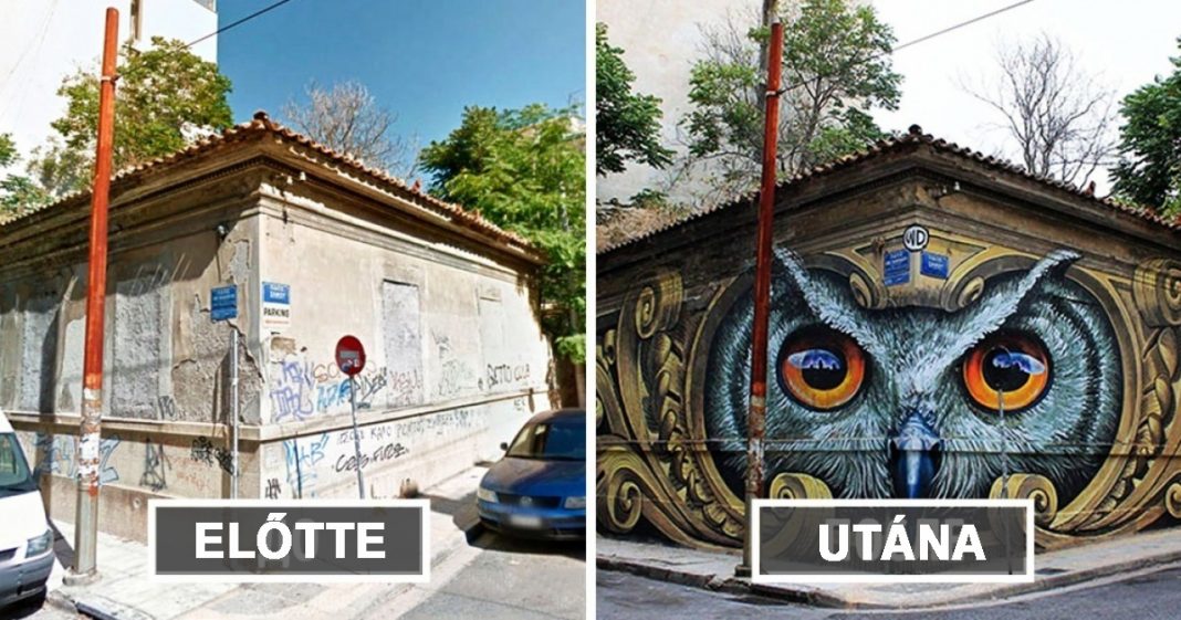 10 épület, “Street Art” előtt és után 10 épület, “Street Art” előtt és után
