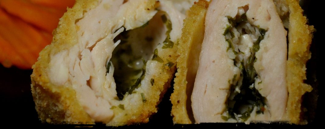 Medvehagymás kijevi csirkemell sütőben sütve Medvehagymás kijevi csirkemell sütőben sütve