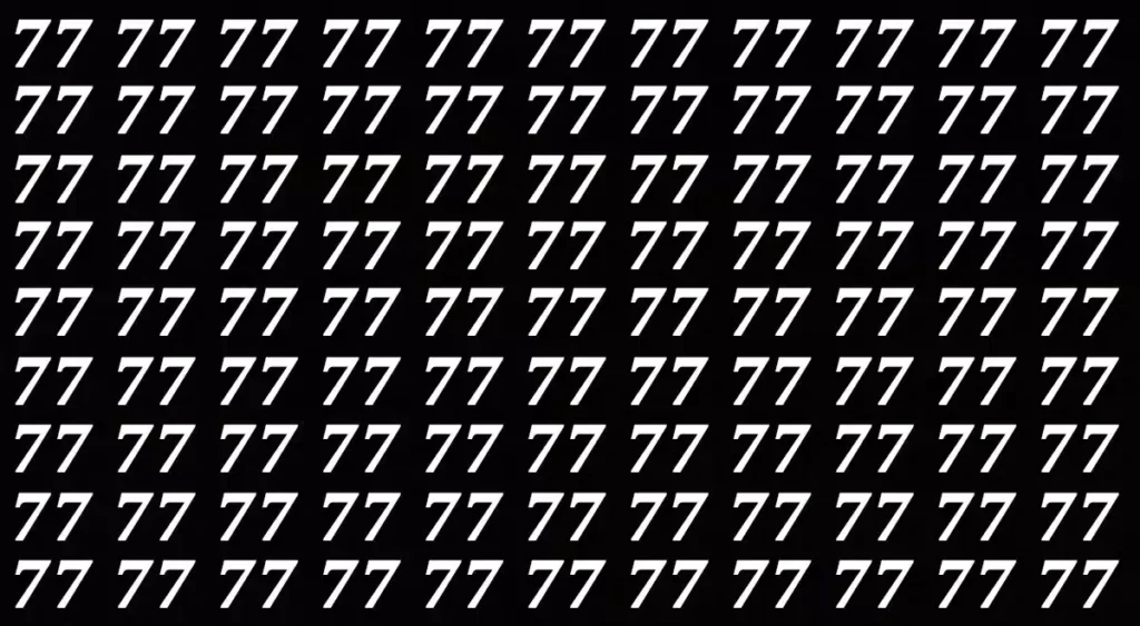 Teszteld magad ezzel a vizuális kvízzel: találd meg a rejtett „72” számot a „77-esek” között mindössze 10 másodperc alatt.