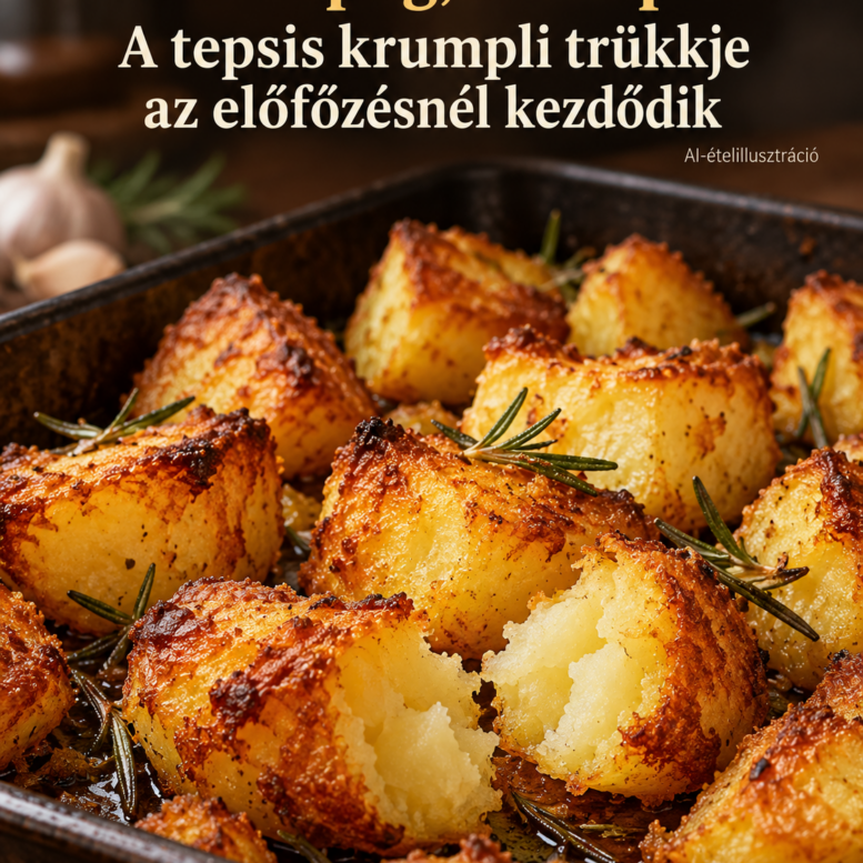 A ropogós tepsis krumpli nem a sütőben kezdődik – ezt tedd vele előtte – AI-illusztráció