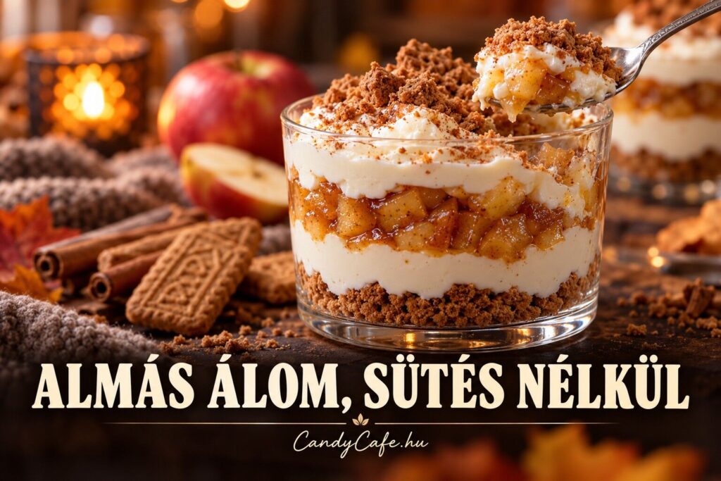 Almás-mascarponés pohárdesszert: fahéjas álom, sütő nélkül