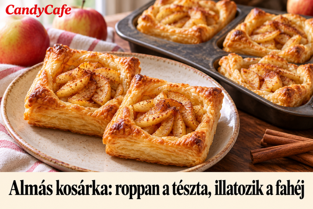 Fahéjas almás kosárkák leveles tésztából: a sarkuk ropog, a belsejük puha