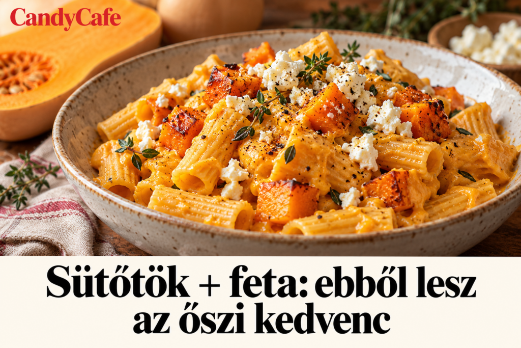 Sütőtökös-fetás tészta: krémes őszi vacsora, tejszín nélkül