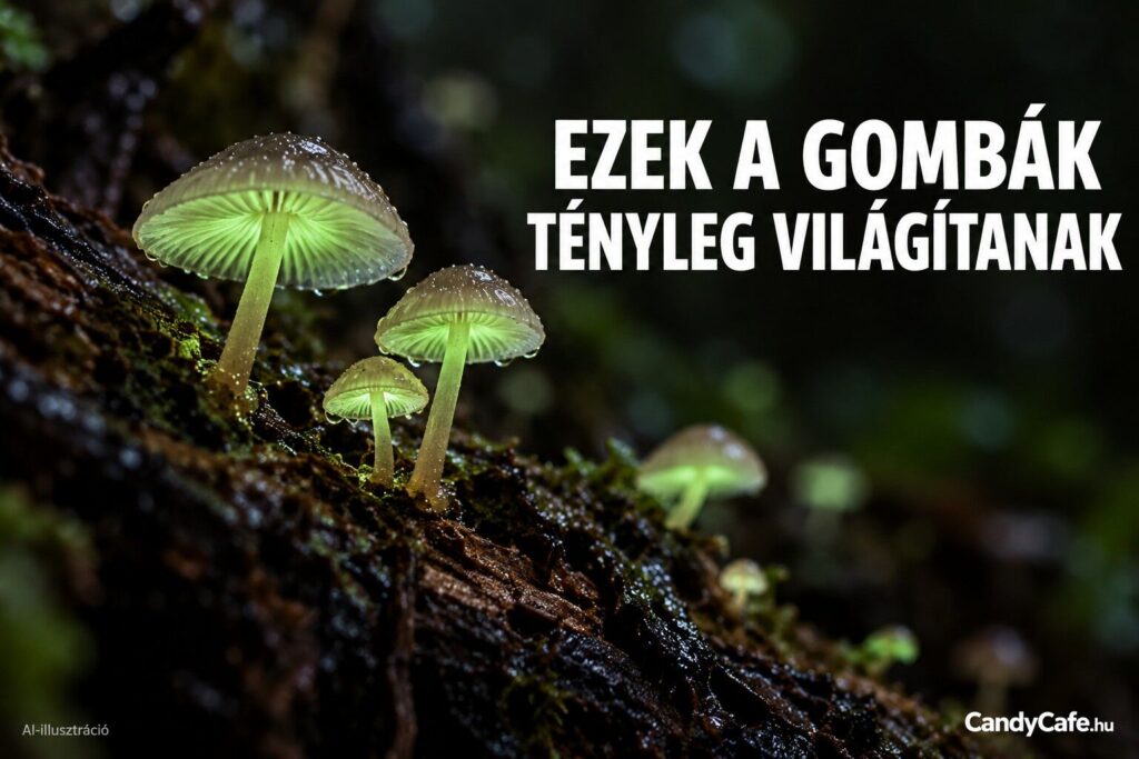 Ezek a gombák tényleg világítanak: az erdő apró zöld lámpásai